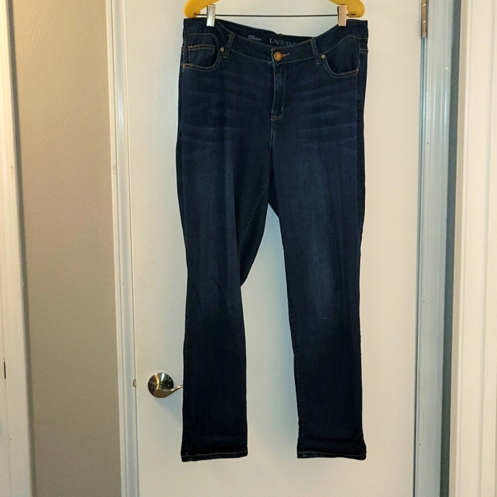 Lane Bryant Low Rise Straight Jeans, Size 18, Medium Wash